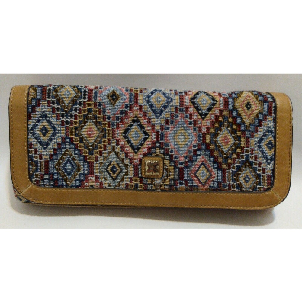 Vintage Liz Claiborne Boho Tapestry Purse Pocketbook Handbag No Chain Strap